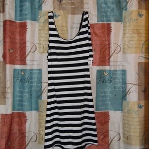NEW Charlotte Russe:Black & White Striped Dress
